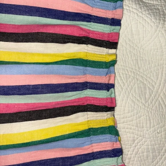 J. Crew Preppy Stripe  Linen / Cotton  Rainbow Striped skirt Size 8 - Picture 9 of 12